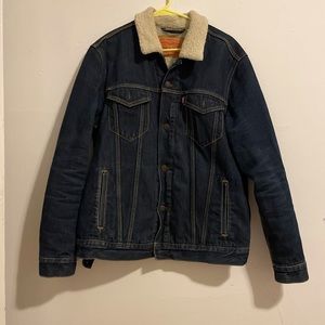 Levi’s Dark Wash Sherpa Lined Trucker